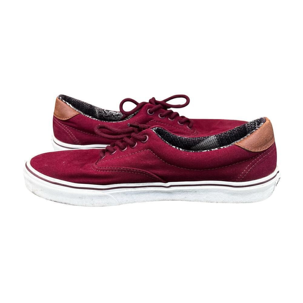 VANS men’s ERA 59 maroon red brown leather lace up Streetwear nautical sz 11 - Picture 9 of 10